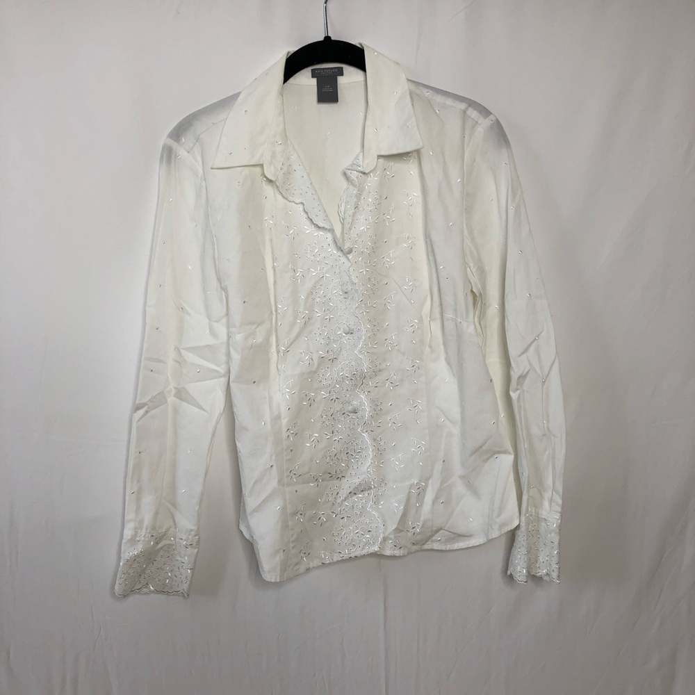 Ann Taylor Petites White Blouse
